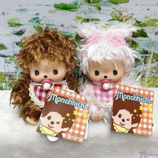 Monchhichi Baby Bebichhichi Mokomoko Plush Doll Bbcc Brown Boy,  Pink Girl