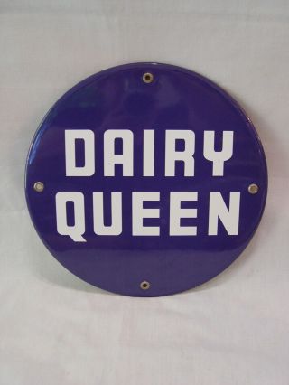 Dairy Queen Drive - In Restaurant 10 " Convex Bubble Porcelain Advertising Sign