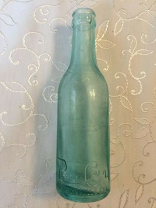 Antique Script Pepsi Cola Bottle Jacksonville Fl Fla Straight Side Aqua 537