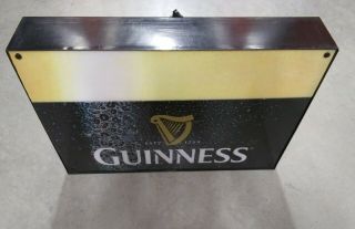 Guinness Beer Ad Light Sign Mounting On The Wall In Black Finish With Back Light