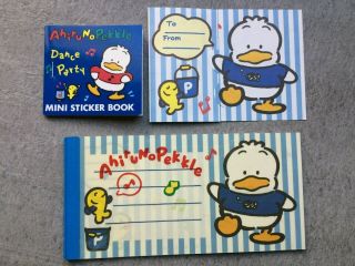 Rare Set - Vintage Sanrio Pekkle Duck - Sticker Book And Mini Cards 1992 1995