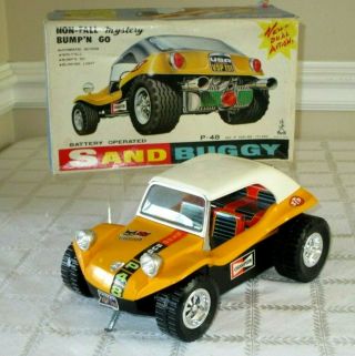 Vintage Sand Dunne Buggy Battery Operated Toy - W Box - 10 " - Stp Champion - Toy - Japan