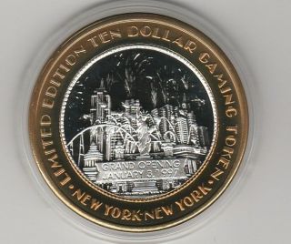 2000 York Ny Millennium Grand Opening.  999 Fine Silver $10 Casino Token