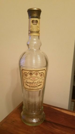 Smirnoff De Czar Collectible Vodka Bottle