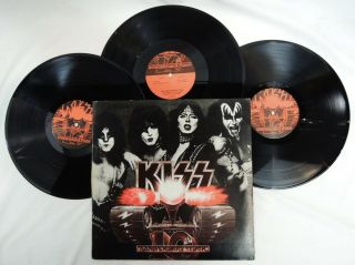 Kiss,  10th Anniversary Tour 3 Lp Set 1984 L.  A.  Universal Ampitheatre; Japan