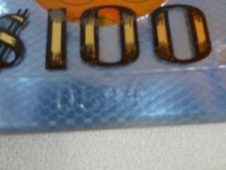 $100 Plaque Del Webb ' s SAHARA Hotel Casino Las Vegas One Hundred Dollars Chip 3