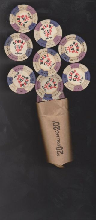 Nevada Club 2 Rolls Of $1.  00 Chips N6966