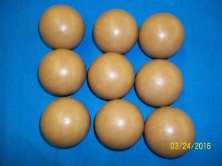 Set Of 9 3 " Skee Ball Ice Ball Redemption Brown Balls Hard Wearing Plastic
