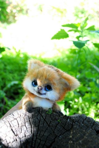 Ooak Handmade Fox Collectible Toy From Russia Russland