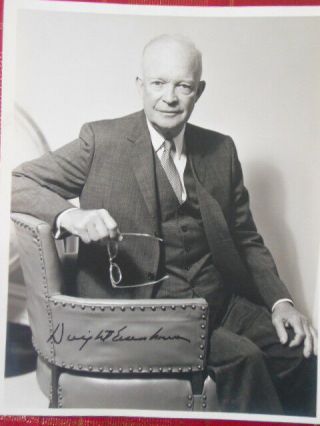 1968 Dwight Eisenhower Autographed Photograph W/ Envolpe Indio Ca.