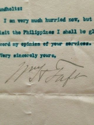 WILLIAM H.  TAFT - TYPED LETTER SIGNED 08/17/1907 2
