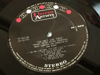 OST 007 YOU ONLY LIVE TWICE JOHN BARRY NANCY SINATRA 1967 JAPAN LP sean connery 5