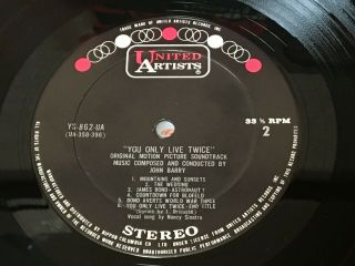OST 007 YOU ONLY LIVE TWICE JOHN BARRY NANCY SINATRA 1967 JAPAN LP sean connery 6
