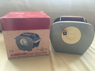 Vintage 1950s Johnson Card Shuffler - Hand Crank By Nestor Johnson Usa Model 50