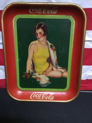 Rare 1929 Coca Cola Serving Tray 100 Authentic.  Good Condion. 2