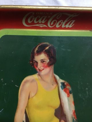 Rare 1929 Coca Cola Serving Tray 100 Authentic.  Good Condion. 7