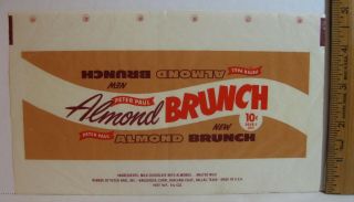 Peter Paul Almond Brunch Vintage Candy Bar Wrapper - Hershey 