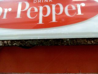 VINTAGE DR PEPPER WALL CLOCK SIGN ADVERTISING SODA FOUNTAIN CAFE CASINO 5