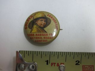 1898 - 1948 Nabisco Golden Anniversary Pinback Button National Bisquit Company