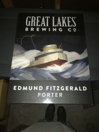 Great Lakes Brewing Company " Edmund Fitzgerald " Porter Beer Sign