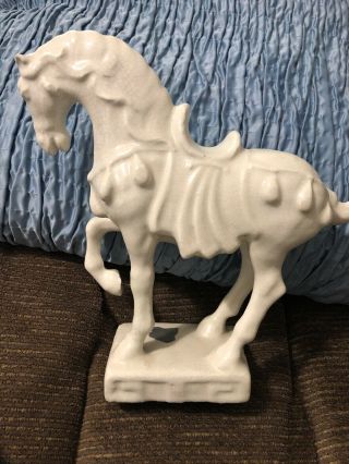 Trojan Horse Statue Vintage Ceramic Figure Home Accents Shelf Decor