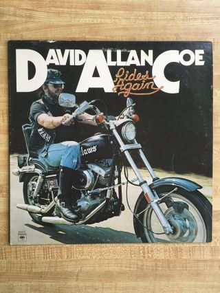 David Allan Coe Rides Again Vinyl Lp 1977 Columbia Records