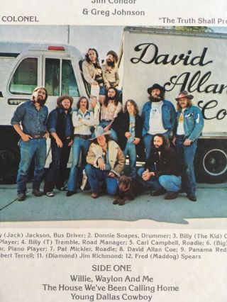 DAVID ALLAN COE RIDES AGAIN Vinyl LP 1977 Columbia Records 5