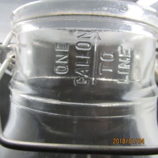 Vintage Old Scarce Embossed One Gallon Milk Jar Bottle - Wide Mouth