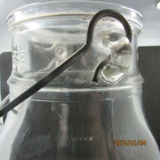 Vintage Old Scarce Embossed One Gallon Milk Jar Bottle - Wide Mouth 3