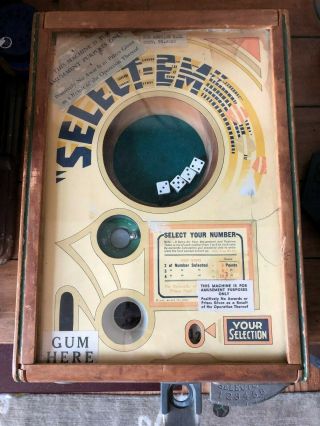 1934 Exhibit Supply Co.  - Select - Em Dice Coin Operated Trade Stimulator Game