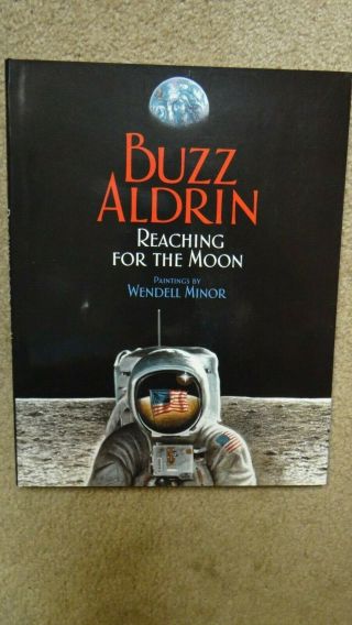 Buzz Aldrin Signed Book Reaching For The Moon Apollo 11 Astronaut Moonwalker