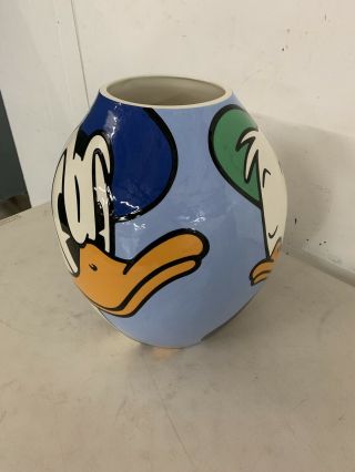 Brenda White Ceramic Vase Donald Duck Disney 1 Of 1 5