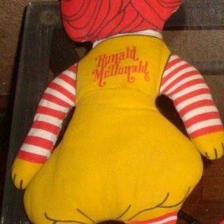 Vintage 1973 BURGER KING & McDONALDS 1967 Ronald McDonald Plush Dolls pillows 4