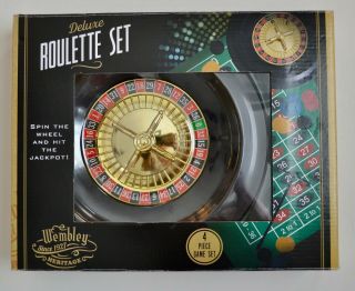 Wembley - Deluxe Roulette 4 - Piece Gaming Set,