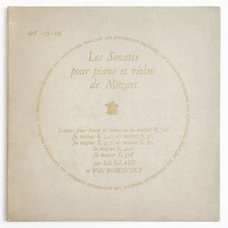 Df 185 - 186 Kraus & Boskovsky Mozart Violin Sonatas French Les Discophiles Fd 2lp