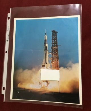 Dr.  Wernher Von Braun Signed Saturn Launch Photo Nasa Apollo Gemini Autographed