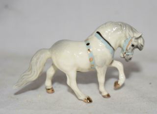 Hagen Renaker Mini Head Down Circus Pony W/light Blue Harness Horse Figurine