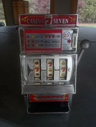 Vintage Waco Casino Seven,  Jackpot Toy Slot Machine Bank,