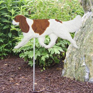 Cavalier King Charles Outdoor Garden Dog Sign Hand Painted Figure Blenheim