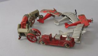 Tootsietoy Vintage Die Cast Tractors,  Fire Engine & Airplanes [8] 4