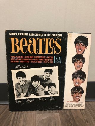 The Beatles Songs,  Pictures And Stories Vj Lp Veejay Vjlp - 1062 Orig 3/4 Cover