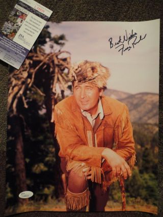 Fess Parker Hand Signed 11x14 Photo Very Rare Davy Crockett Jsa Authentic