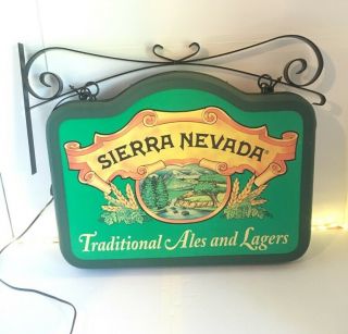Sierra Nevada Vintage Large Hanging Light Up Beer Sign Hard To Find