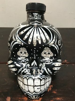 Kah Tequila Hand Painted With Rhinestones Day Of The Dead Full Size Bottle 750ml