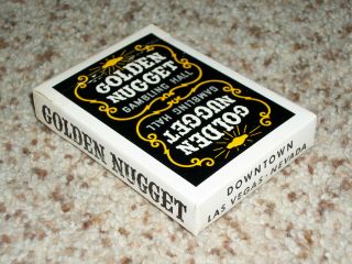 Vintage Golden Nugget Gambling Hall Playing Cards 54 Jokers Black Back 1961 - 1965 2