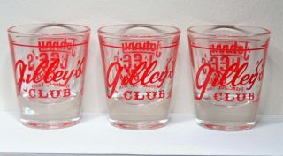 Gilleys Club Johnny Lees Club Pasadena Texas Shot Glasses - Set Of 3