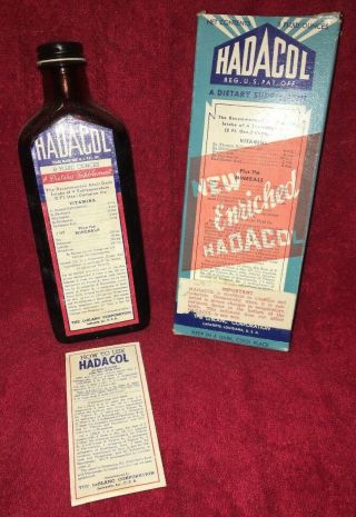 Hadacol Quack Medicine 8 Oz Full Box And Bottle Antique