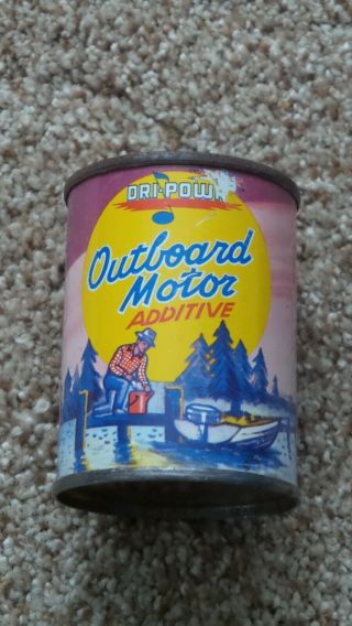 Vintage Outboard Motor Additive Gas & Oil Advertising Can Sign 4 Oz Can Full Nos