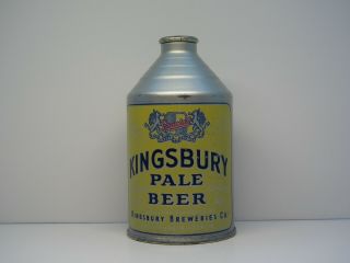 Irtp - Kingsbury Pale Crowntainer Beer Can,  Sheboygan,  Wis.