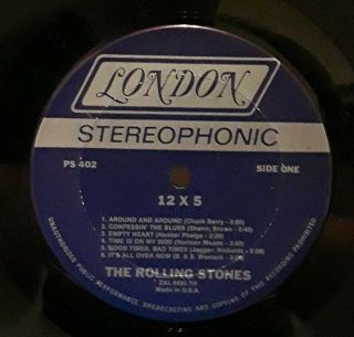 The ROLLING STONES - 12 x 5 - LP London Records PS - 402 Stereo 1964 3